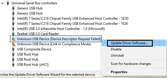 رفع ارور USB Device not Recognized Error Code ۴۳
